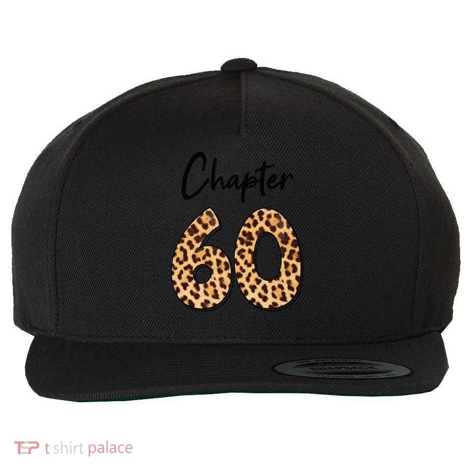 Chapter 60 Anniversary Leopard 60th Birthday Party Crew Wool Snapback Cap