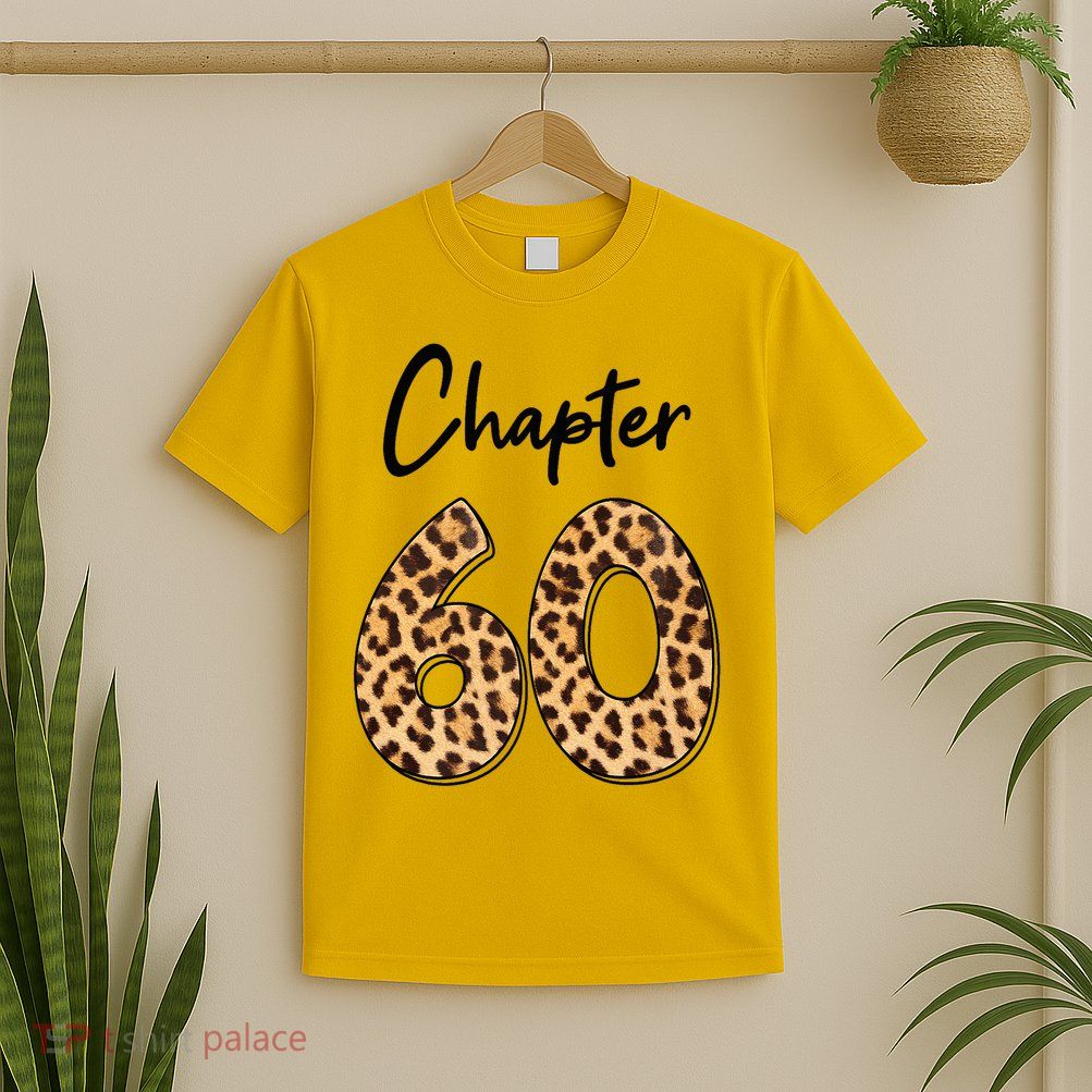 Chapter 60 Anniversary Leopard 60th Birthday Party Crew T-Shirt