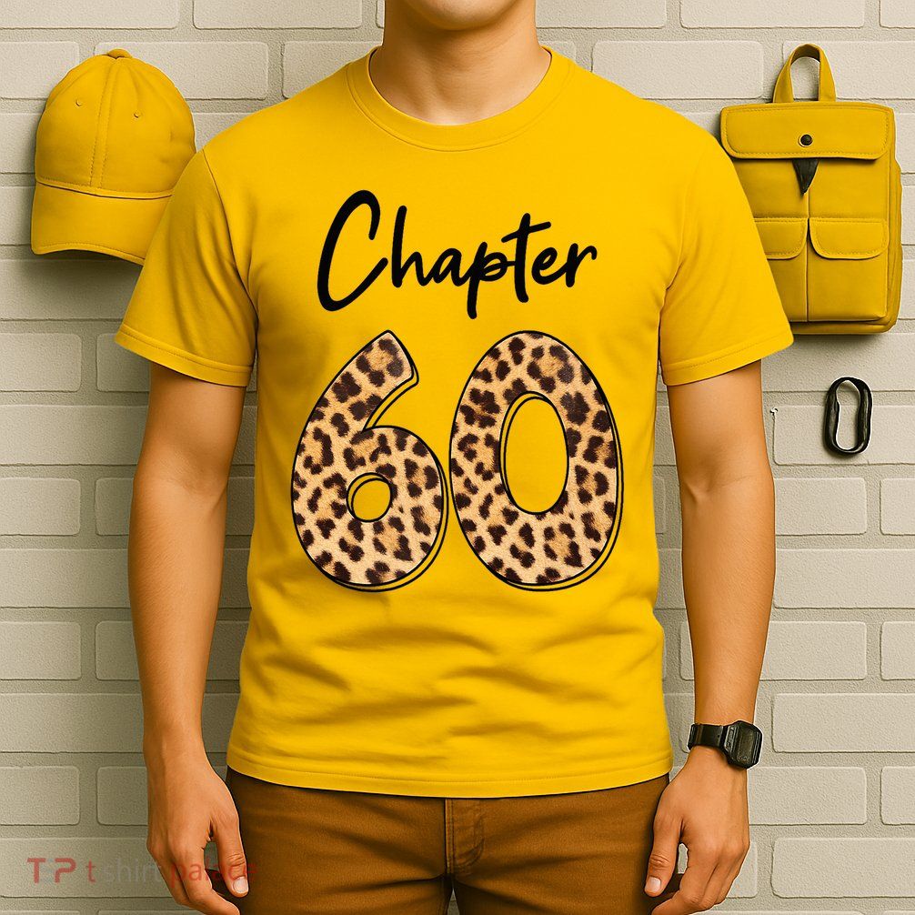 Chapter 60 Anniversary Leopard 60th Birthday Party Crew T-Shirt