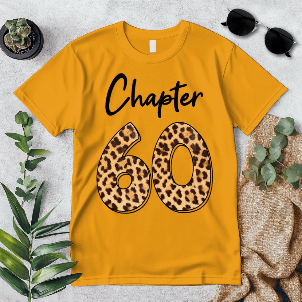 Chapter 60 Anniversary Leopard 60th Birthday Party Crew Premium T-Shirt
