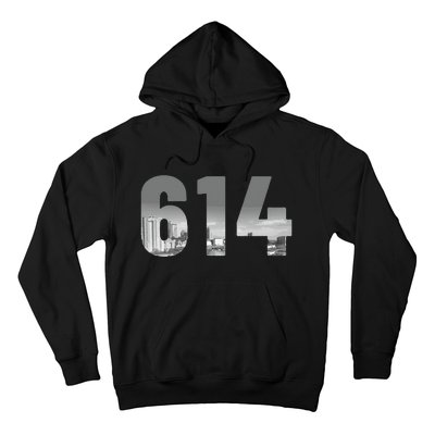 Columbus 614 Area Code Skyline Ohio Vintage Hoodie