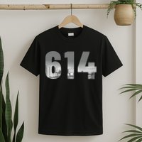 Columbus 614 Area Code Skyline Ohio Vintage T-Shirt