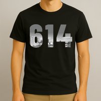 Columbus 614 Area Code Skyline Ohio Vintage T-Shirt