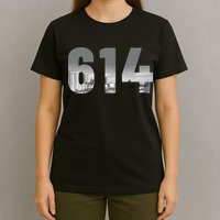 Columbus 614 Area Code Skyline Ohio Vintage T-Shirt