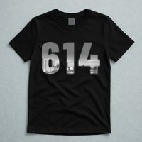 Columbus 614 Area Code Skyline Ohio Vintage T-Shirt