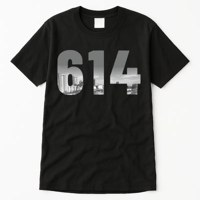 Columbus 614 Area Code Skyline Ohio Vintage Tall T-Shirt