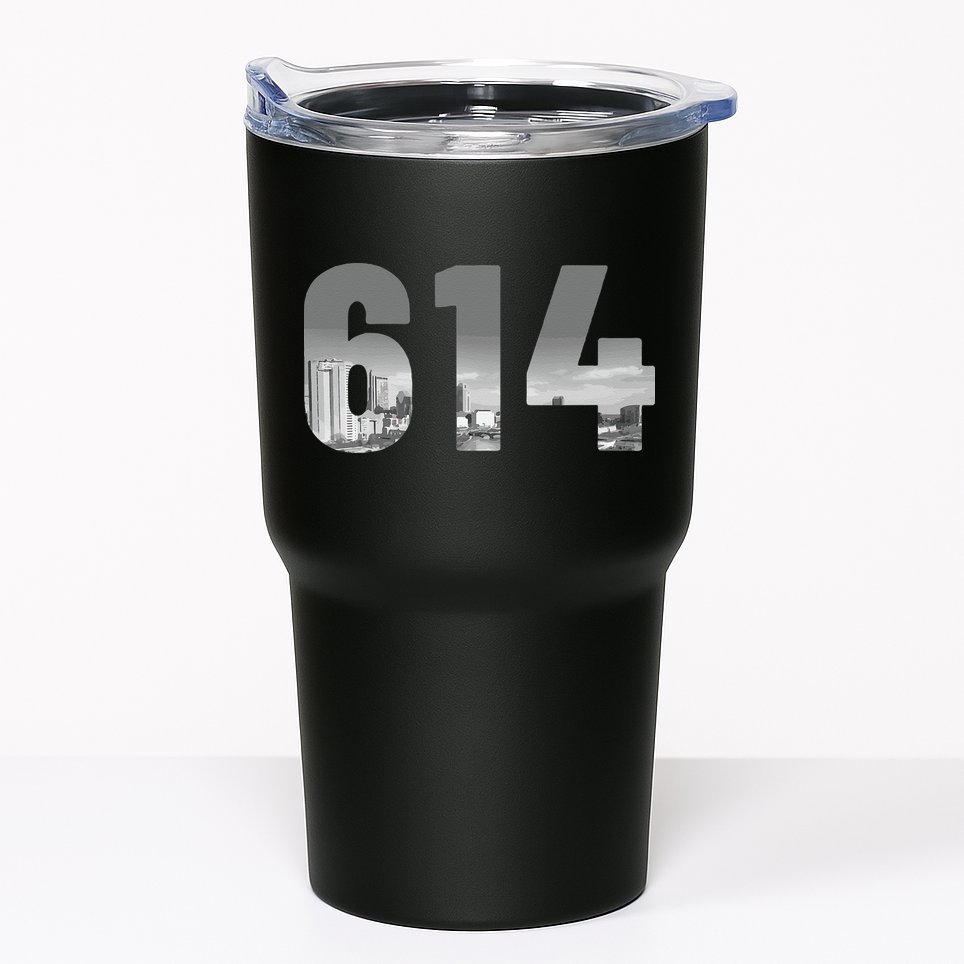 Columbus 614 Area Code Skyline Ohio Vintage Tumbler