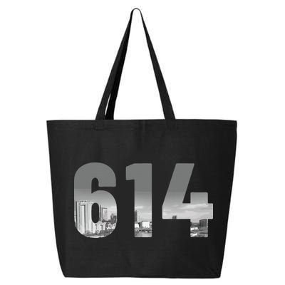 Columbus 614 Area Code Skyline Ohio Vintage 25L Jumbo Tote