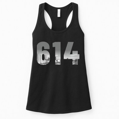 Columbus 614 Area Code Skyline Ohio Vintage Womens Tank Top