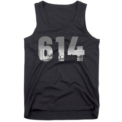 Columbus 614 Area Code Skyline Ohio Vintage Tank Top