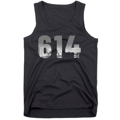 Columbus 614 Area Code Skyline Ohio Vintage Tank Top