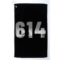 Columbus 614 Area Code Skyline Ohio Vintage Golf Towel