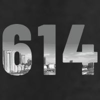 Columbus 614 Area Code Skyline Ohio Vintage Golf Towel