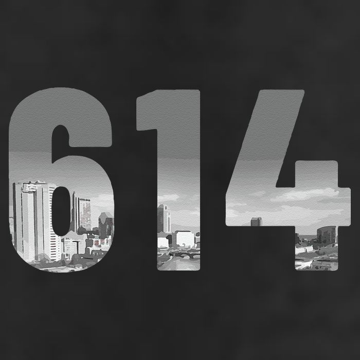 Columbus 614 Area Code Skyline Ohio Vintage Golf Towel