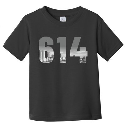 Columbus 614 Area Code Skyline Ohio Vintage Toddler T-Shirt