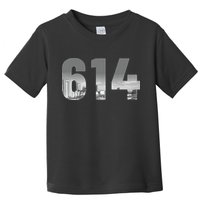 Columbus 614 Area Code Skyline Ohio Vintage Toddler T-Shirt