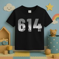 Columbus 614 Area Code Skyline Ohio Vintage Toddler T-Shirt