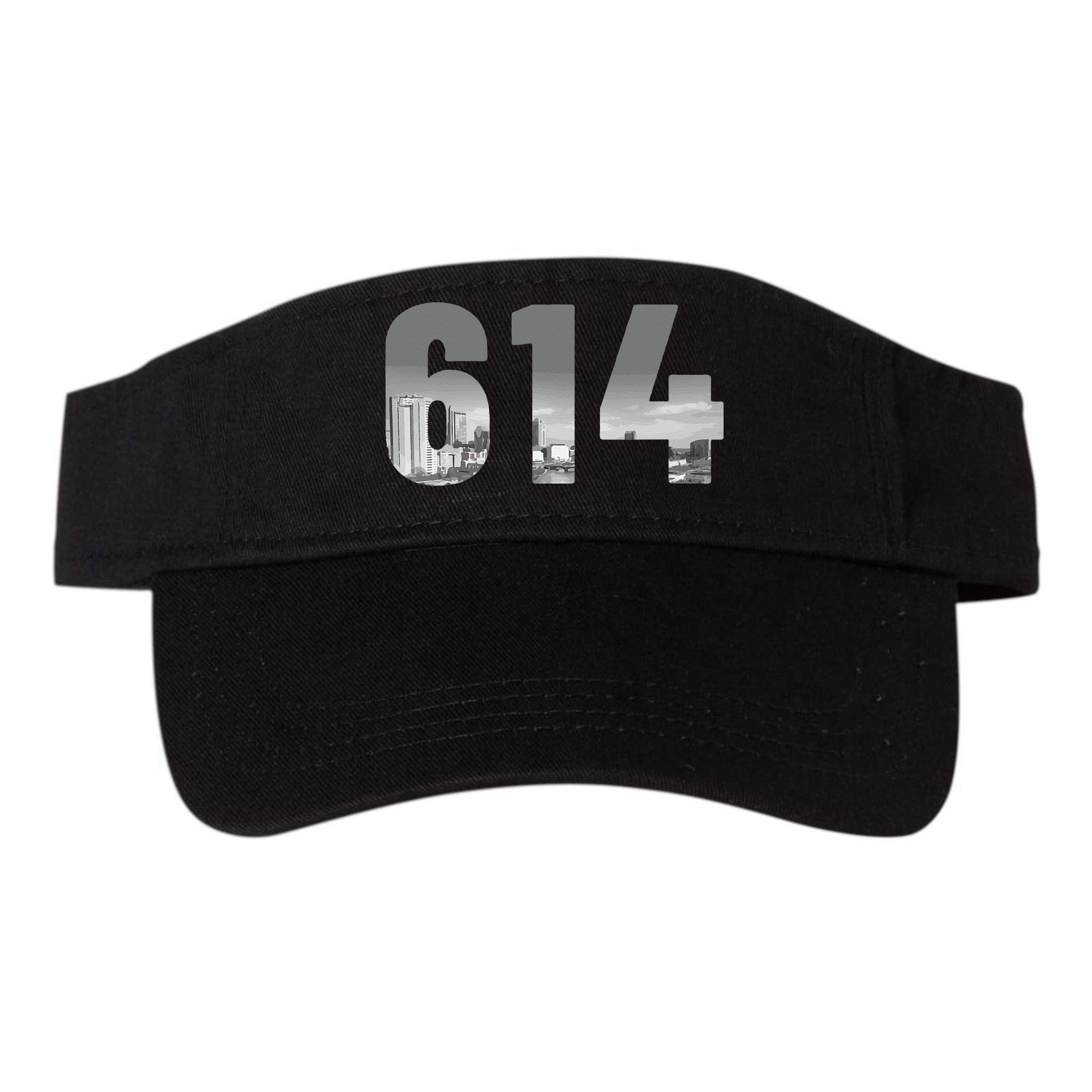 Columbus 614 Area Code Skyline Ohio Vintage Visor
