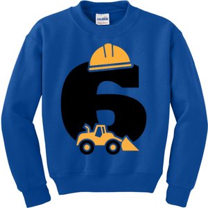  6th Birthday Construction Gift For Birthday Boy Kids Sweatshirt