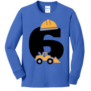  6th Birthday Construction Gift For Birthday Boy Kids Long Sleeve Shirt