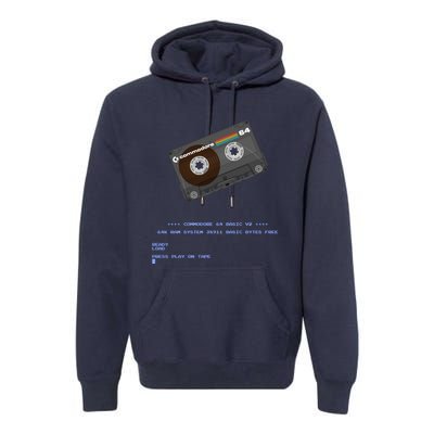 Commodore 64 Cassette Tape Loading... Premium Hoodie