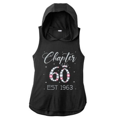 Chapter 60 EST 1963 60Th Birthday Gift For Women Ladies Ladies PosiCharge Tri-Blend Wicking Draft Hoodie Tank