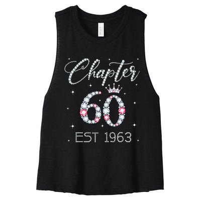 Chapter 60 EST 1963 60Th Birthday Gift For Women Ladies Women's Racerback Cropped Tank