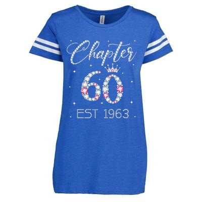 Chapter 60 EST 1963 60Th Birthday Gift For Women Ladies Enza Ladies Jersey Football T-Shirt