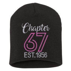 Chapter 67 EST 1956 67th Birthday Gift For Womens Short Acrylic Beanie