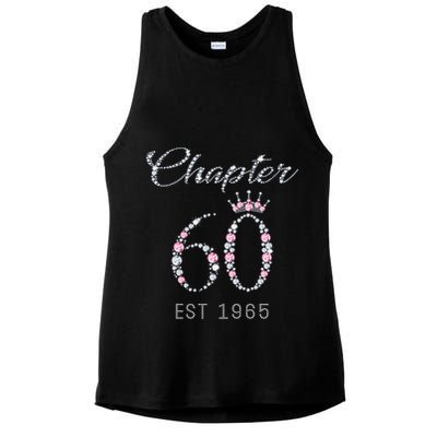 Chapter 60 EST 1965 60Th Birthday Present Ladies PosiCharge Tri-Blend Wicking Tank