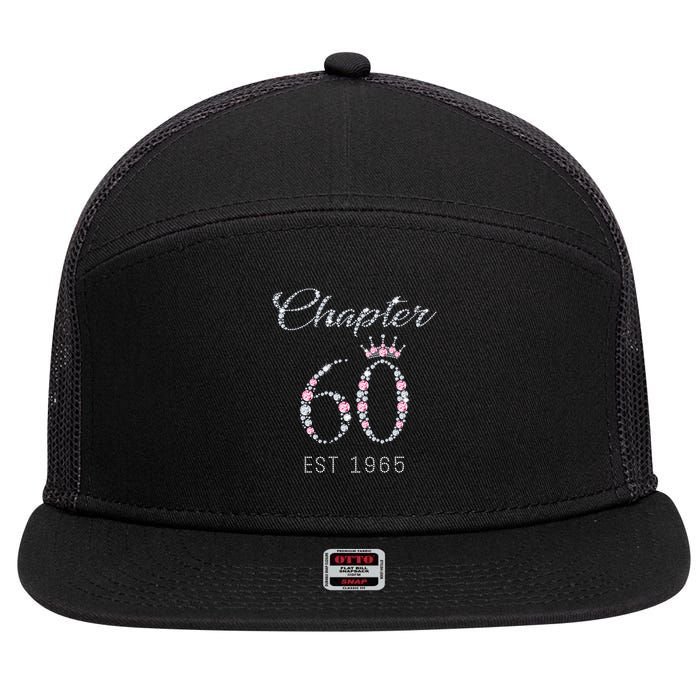 Chapter 60 EST 1965 60Th Birthday Present 7 Panel Mesh Trucker Snapback Hat