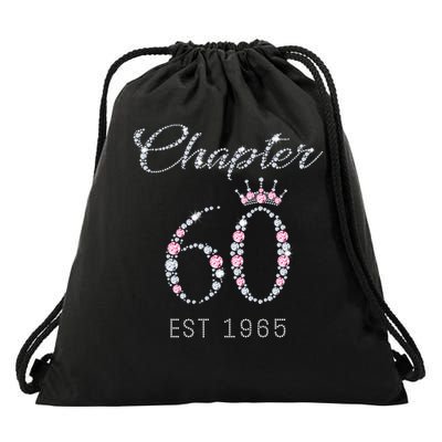 Chapter 60 EST 1965 60Th Birthday Present Drawstring Bag