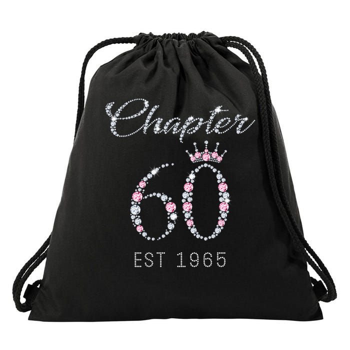 Chapter 60 EST 1965 60Th Birthday Present Drawstring Bag