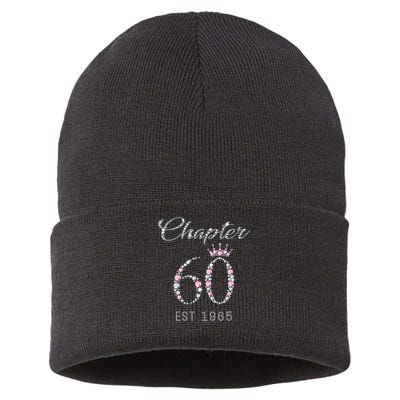 Chapter 60 EST 1965 60Th Birthday Present Sustainable Knit Beanie
