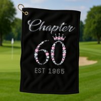 Chapter 60 EST 1965 60Th Birthday Present Golf Towel