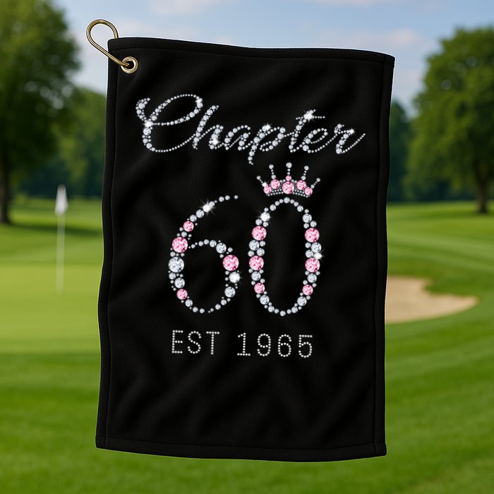 Chapter 60 EST 1965 60Th Birthday Present Golf Towel