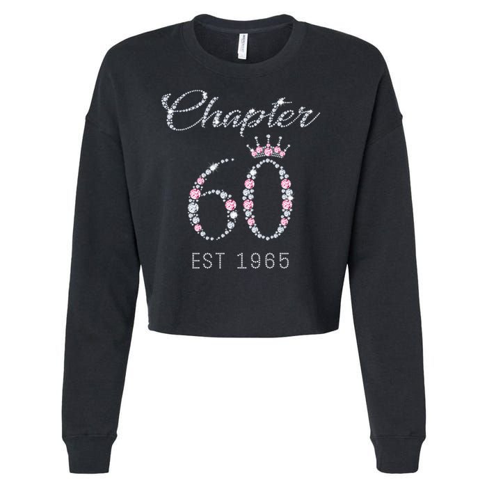 Chapter 60 EST 1965 60Th Birthday Present Cropped Pullover Crew