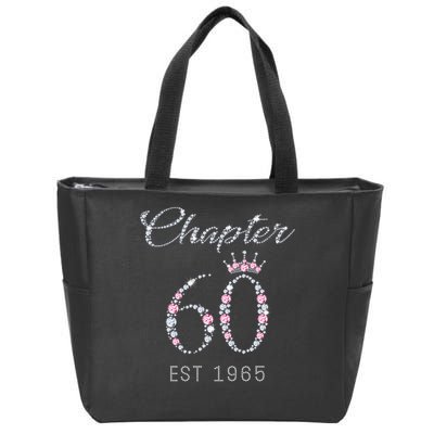 Chapter 60 EST 1965 60Th Birthday Present Zip Tote Bag