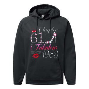 Chapter 61 Fabulous Since 1963 61st Birthday Gift Performance Fleece Hoodie