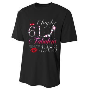 Chapter 61 Fabulous Since 1963 61st Birthday Gift Performance Sprint T-Shirt