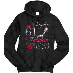 Chapter 61 Fabulous Since 1963 61st Birthday Gift Tie Dye Hoodie