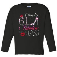 Chapter 61 Fabulous Since 1963 61st Birthday Gift Toddler Long Sleeve Shirt