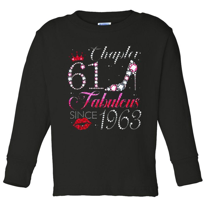 Chapter 61 Fabulous Since 1963 61st Birthday Gift Toddler Long Sleeve Shirt