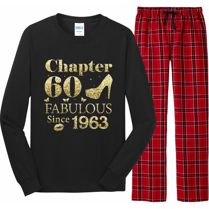 Chapter 60 Fabulous Since 1963 60Th Birthday Gift For Ladies Long Sleeve Pajama Set