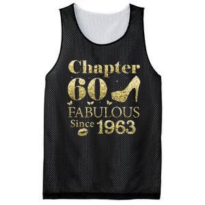 Chapter 60 Fabulous Since 1963 60Th Birthday Gift For Ladies Mesh Reversible Basketball Jersey Tank