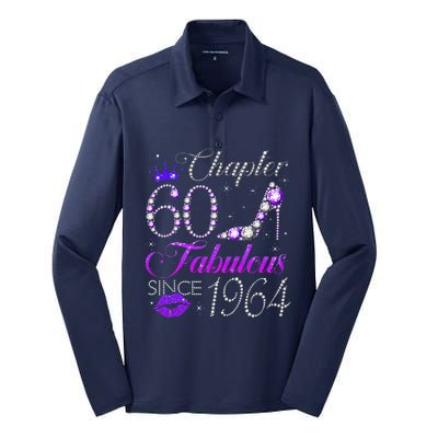 Chapter 60 Fabulous Since 1964 60th Birthday Gifts Silk Touch Performance Long Sleeve Polo