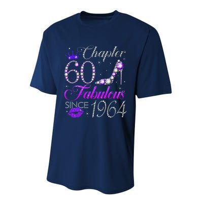 Chapter 60 Fabulous Since 1964 60th Birthday Gifts Performance Sprint T-Shirt