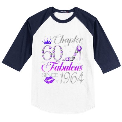 Chapter 60 Fabulous Since 1964 60th Birthday Gifts Baseball Sleeve Shirt