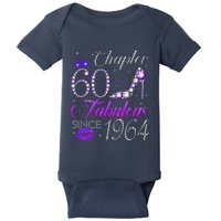 Chapter 60 Fabulous Since 1964 60th Birthday Gifts Baby Bodysuit