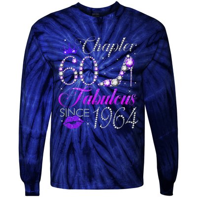 Chapter 60 Fabulous Since 1964 60th Birthday Gifts Tie-Dye Long Sleeve Shirt